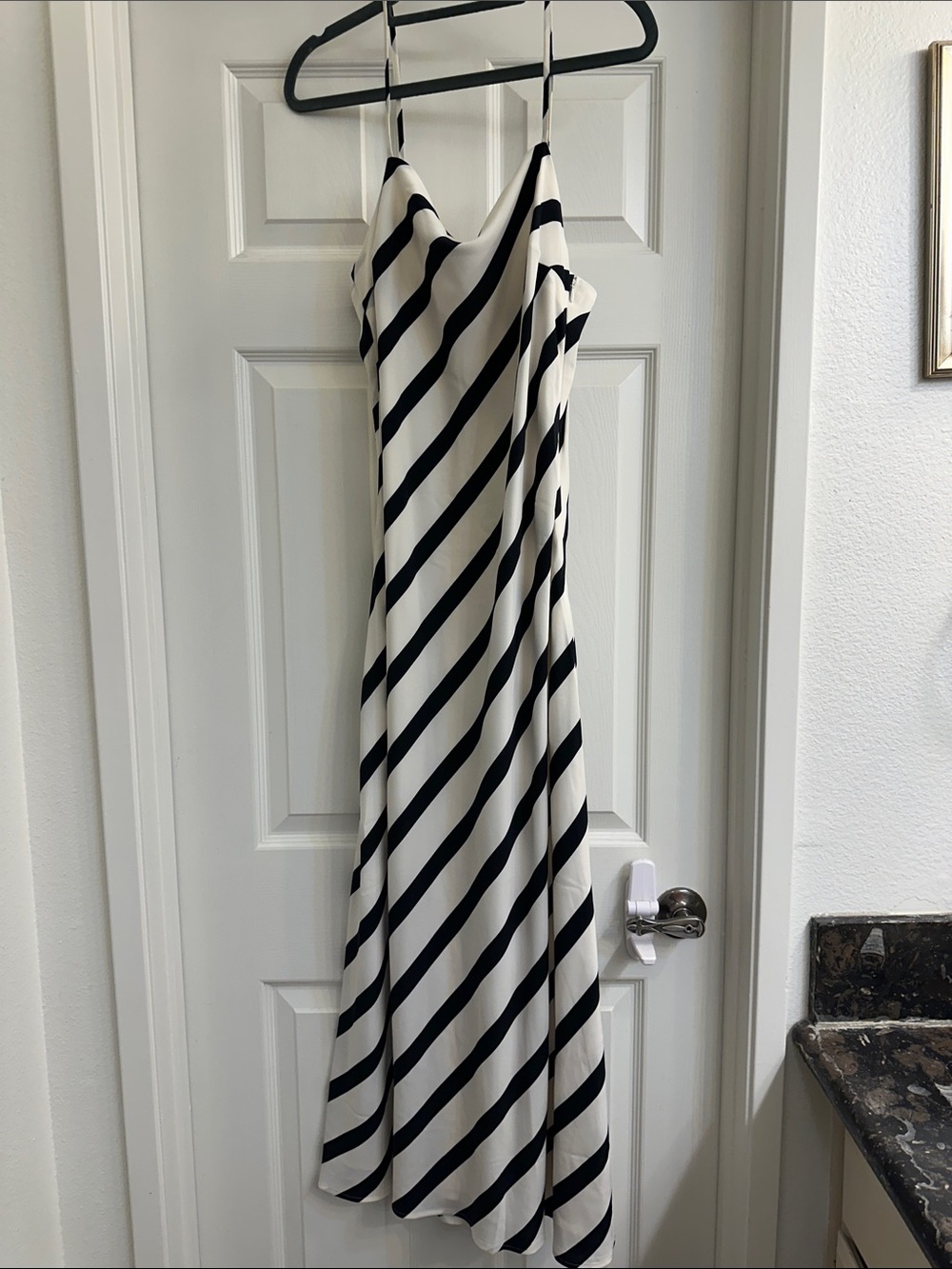 Black and white cocktail dress